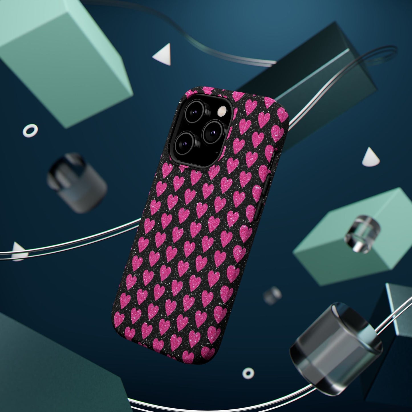 Glitter Pink Hearts MagSafe Case - BOGO Cases