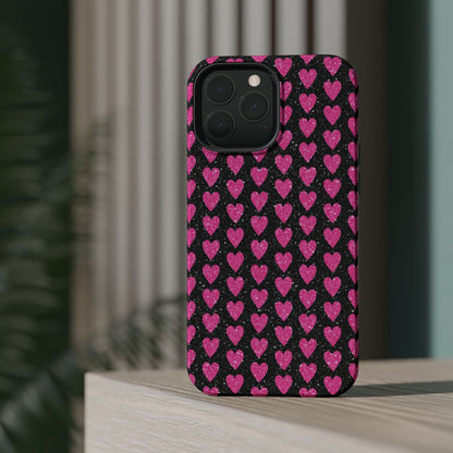 Glitter Pink Hearts MagSafe Case - BOGO Cases
