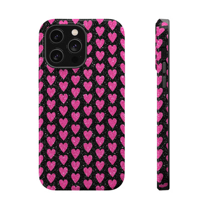 Glitter Pink Hearts MagSafe Case - BOGO Cases