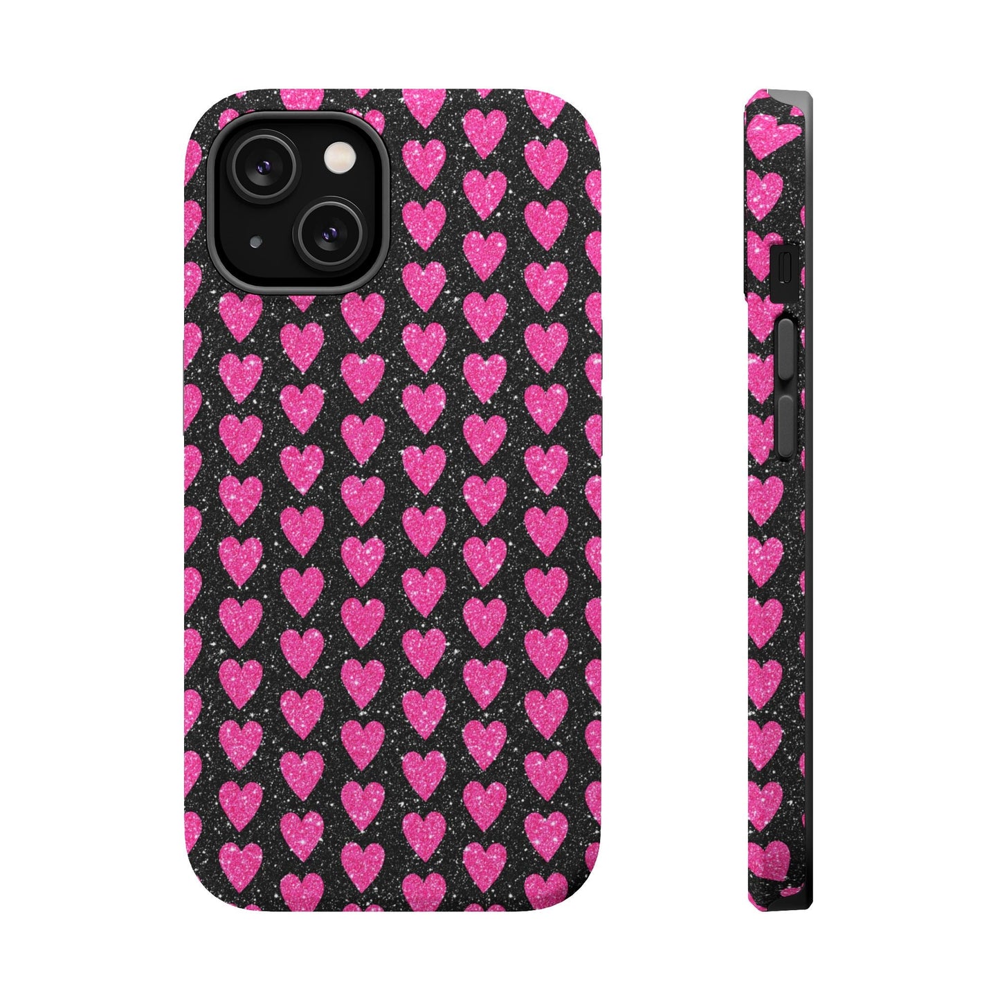 Glitter Pink Hearts MagSafe Case - BOGO Cases