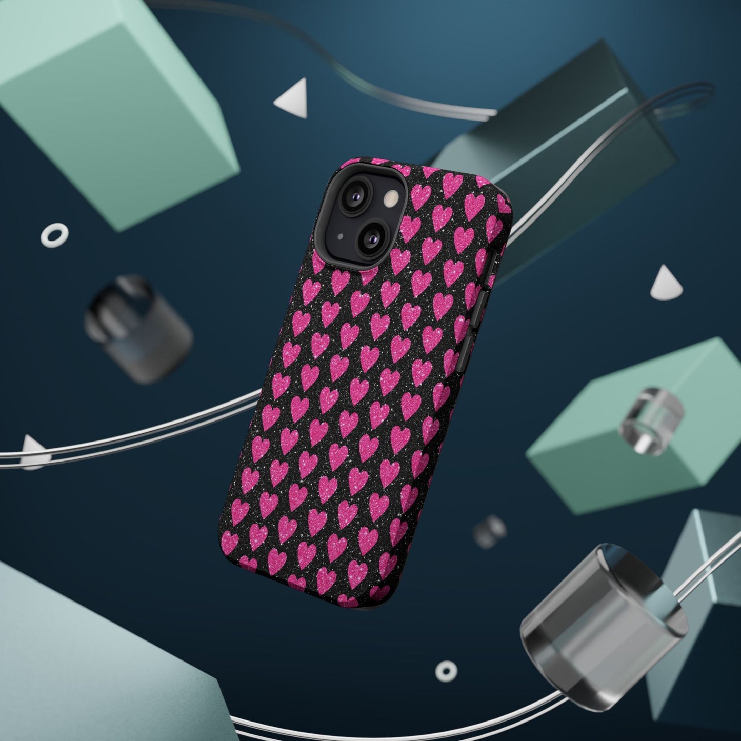 Glitter Pink Hearts MagSafe Case - BOGO Cases