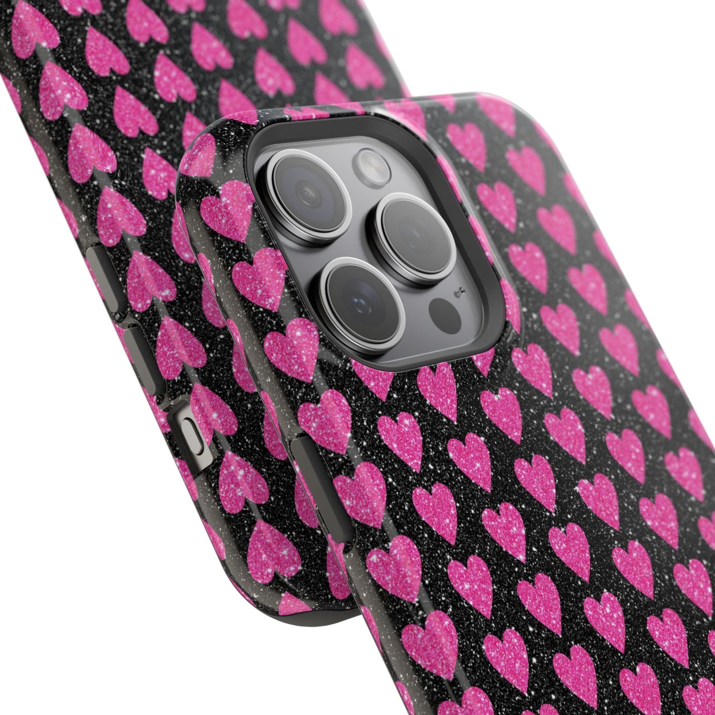 Glitter Pink Hearts MagSafe Case - BOGO Cases