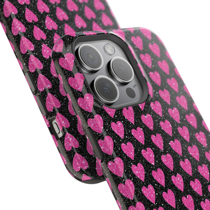 Glitter Pink Hearts MagSafe Case - BOGO Cases
