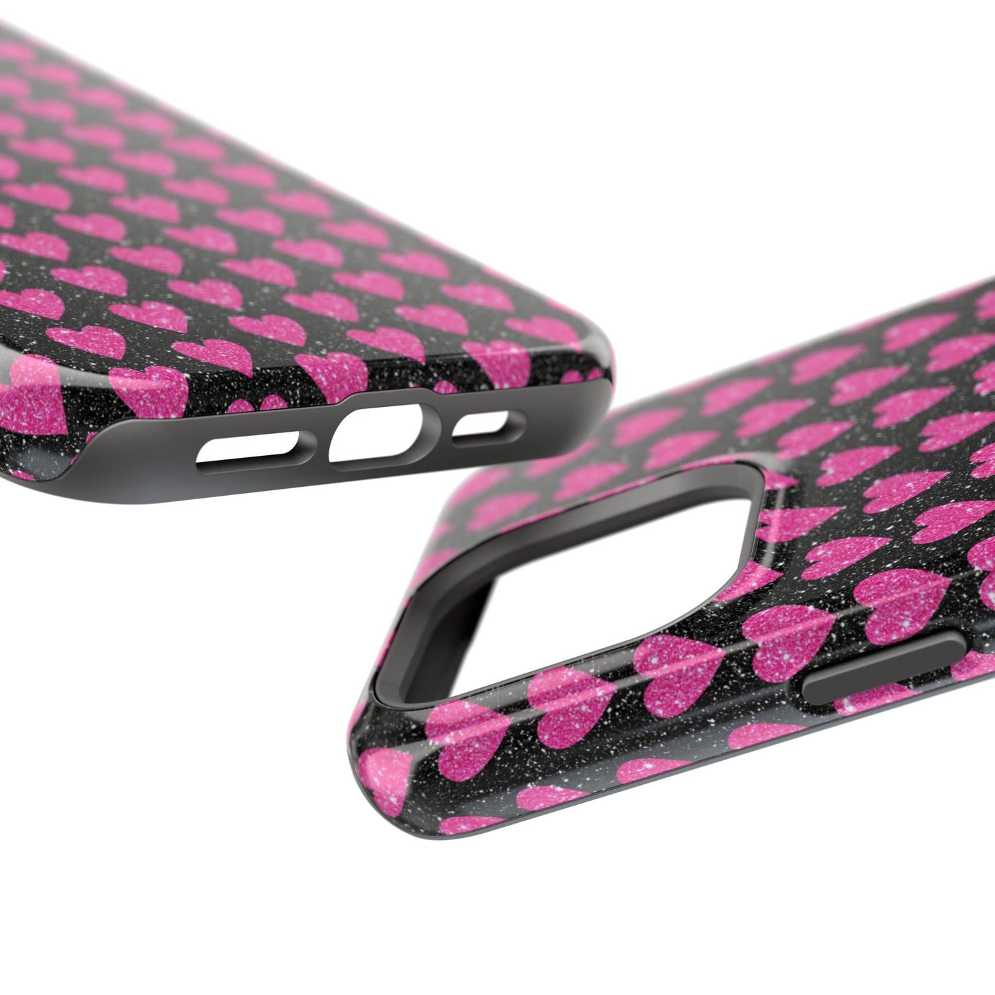 Glitter Pink Hearts MagSafe Case - BOGO Cases