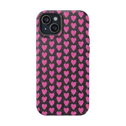 Glitter Pink Hearts MagSafe Case - BOGO Cases