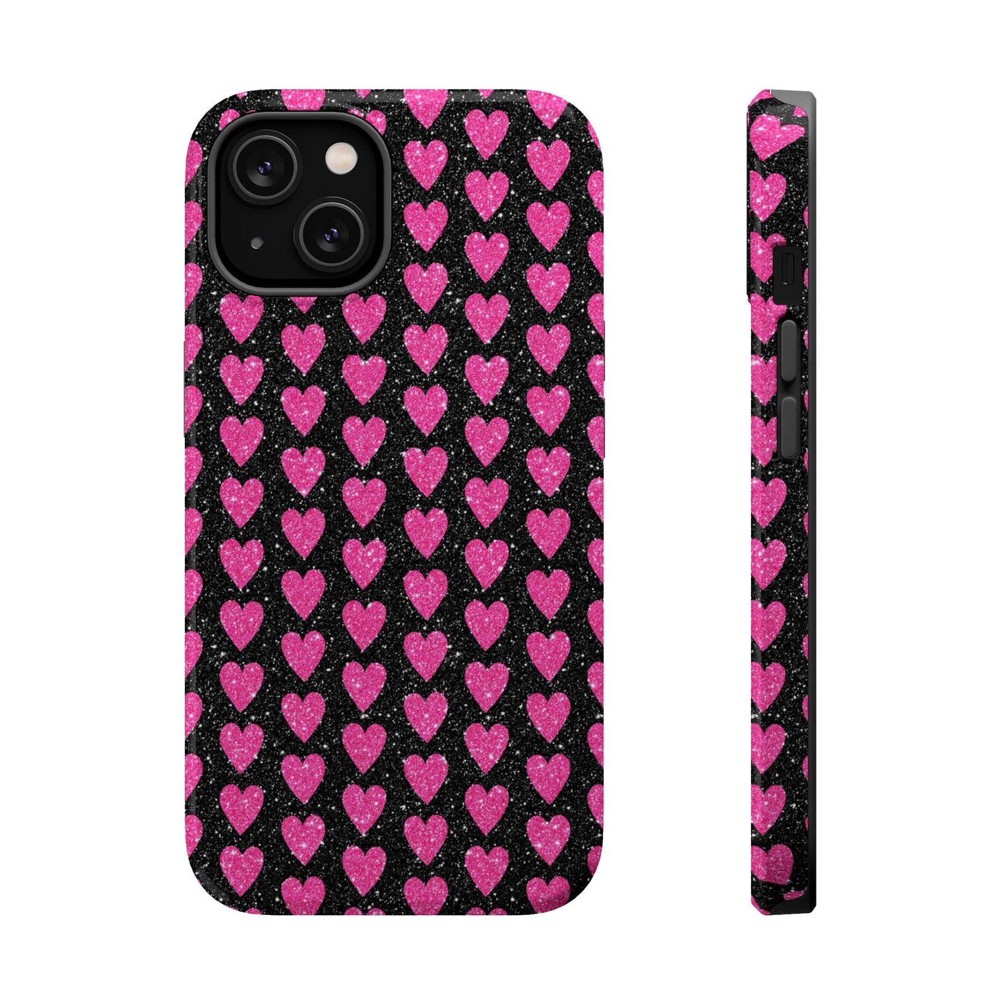 Glitter Pink Hearts MagSafe Case - BOGO Cases