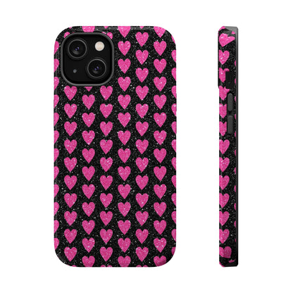 Glitter Pink Hearts MagSafe Case - BOGO Cases