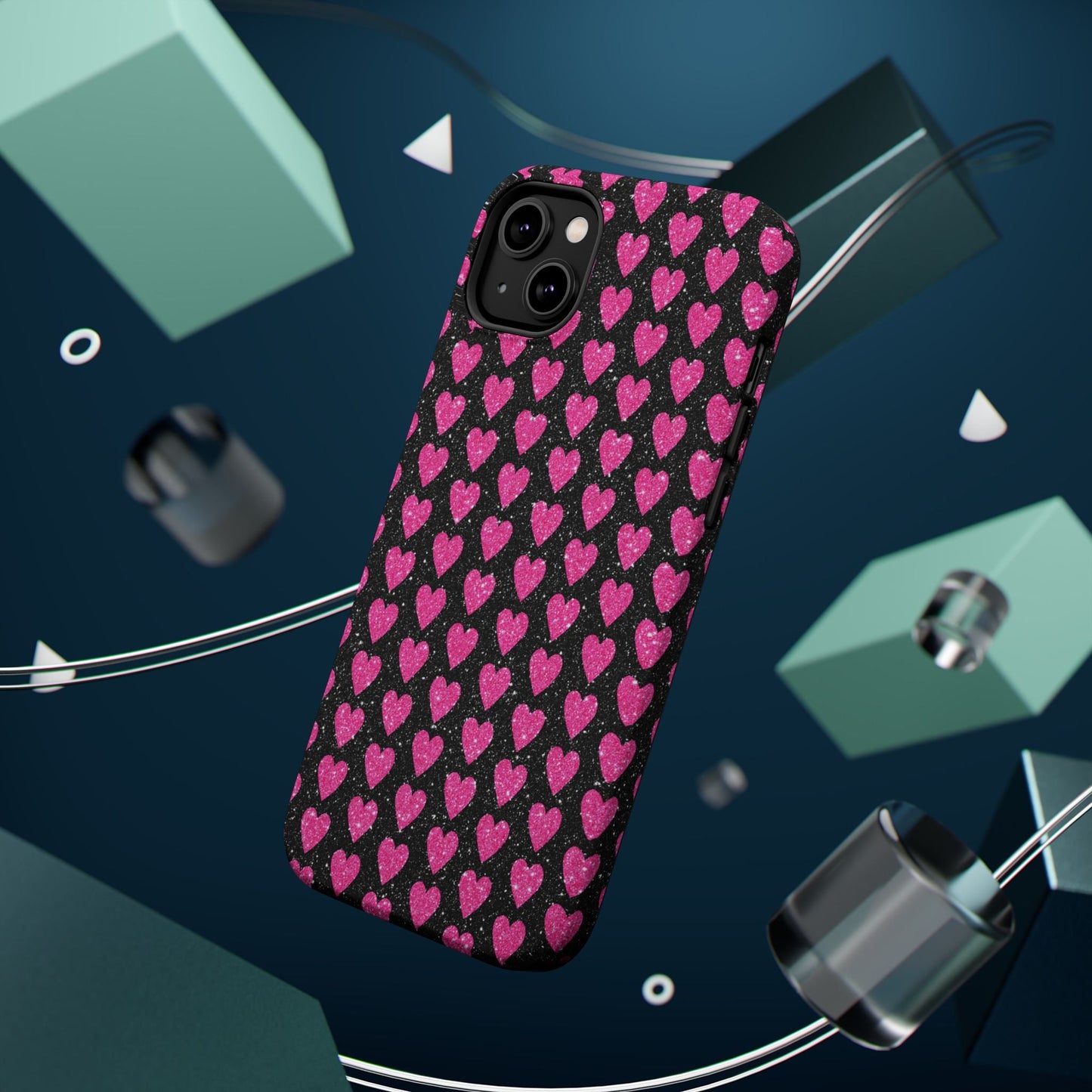 Glitter Pink Hearts MagSafe Case - BOGO Cases