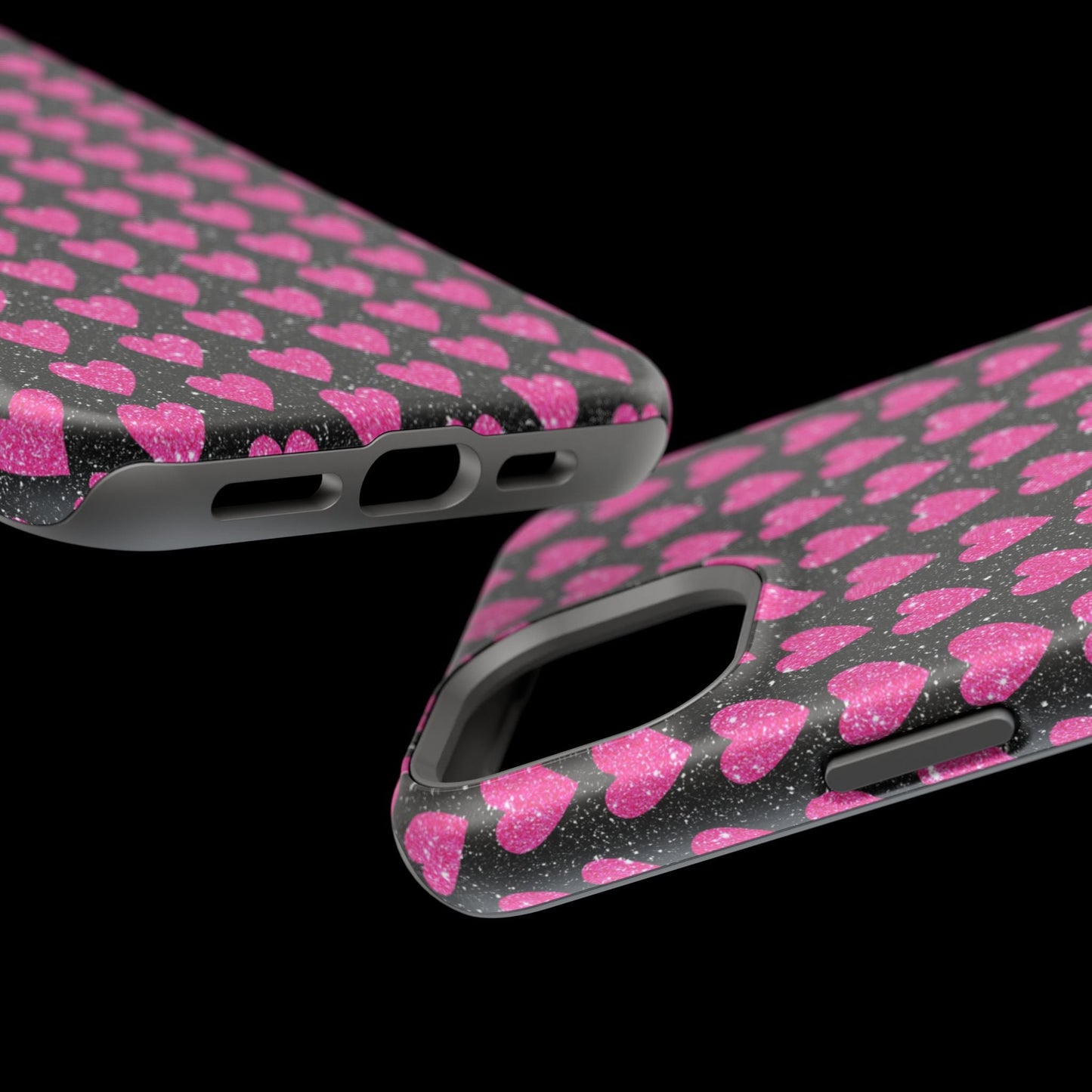 Glitter Pink Hearts MagSafe Case - BOGO Cases