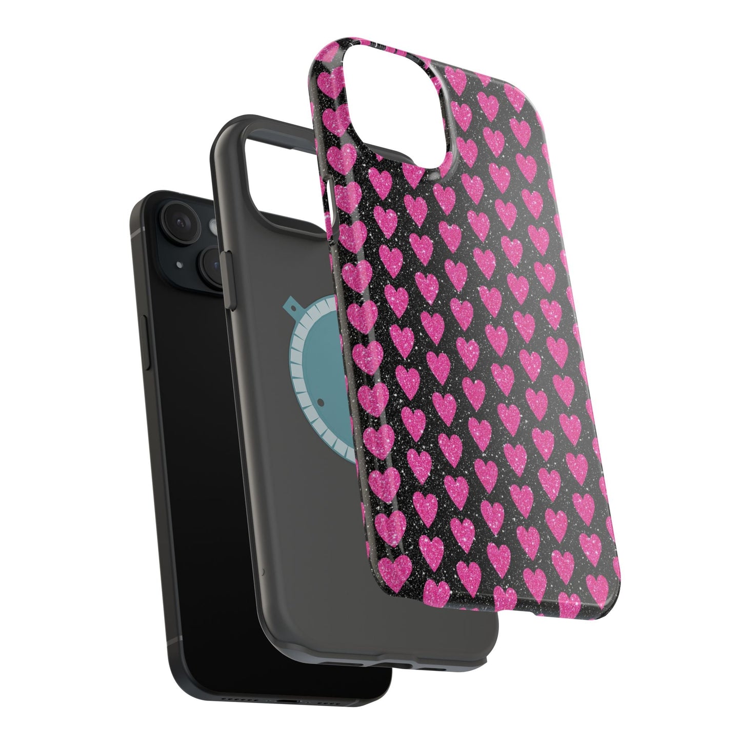 Glitter Pink Hearts MagSafe Case - BOGO Cases