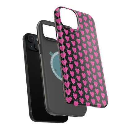Glitter Pink Hearts MagSafe Case - BOGO Cases