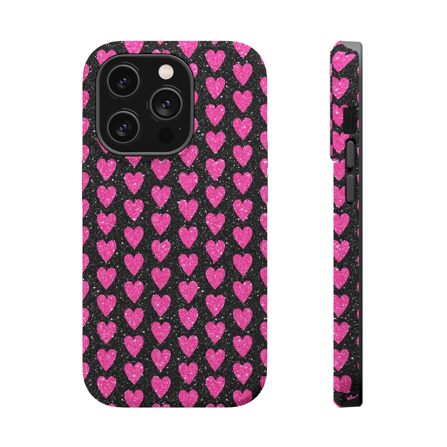 Glitter Pink Hearts MagSafe Case - BOGO Cases