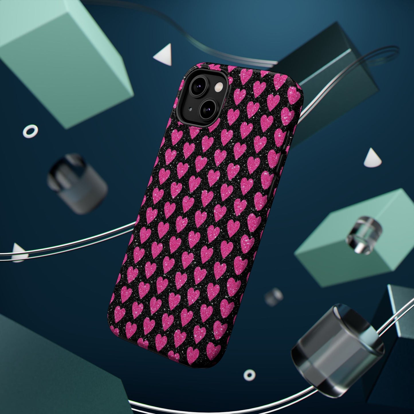 Glitter Pink Hearts MagSafe Case - BOGO Cases