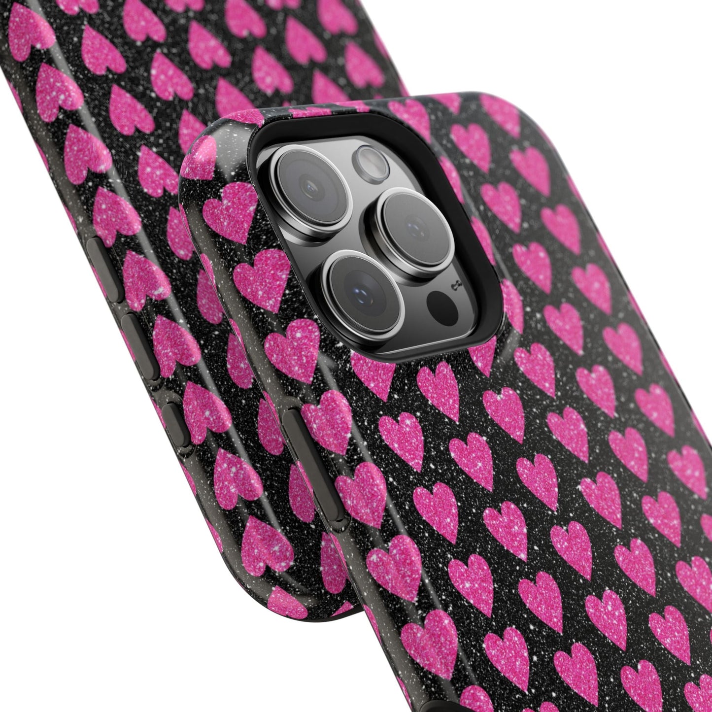 Glitter Pink Hearts MagSafe Case - BOGO Cases