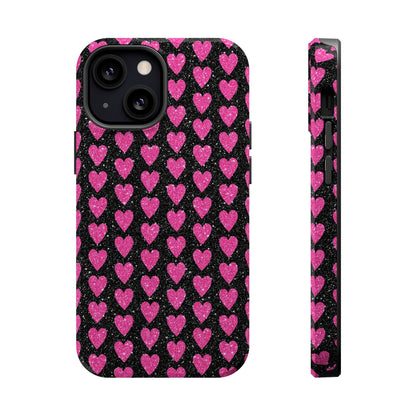 Glitter Pink Hearts MagSafe Case - BOGO Cases