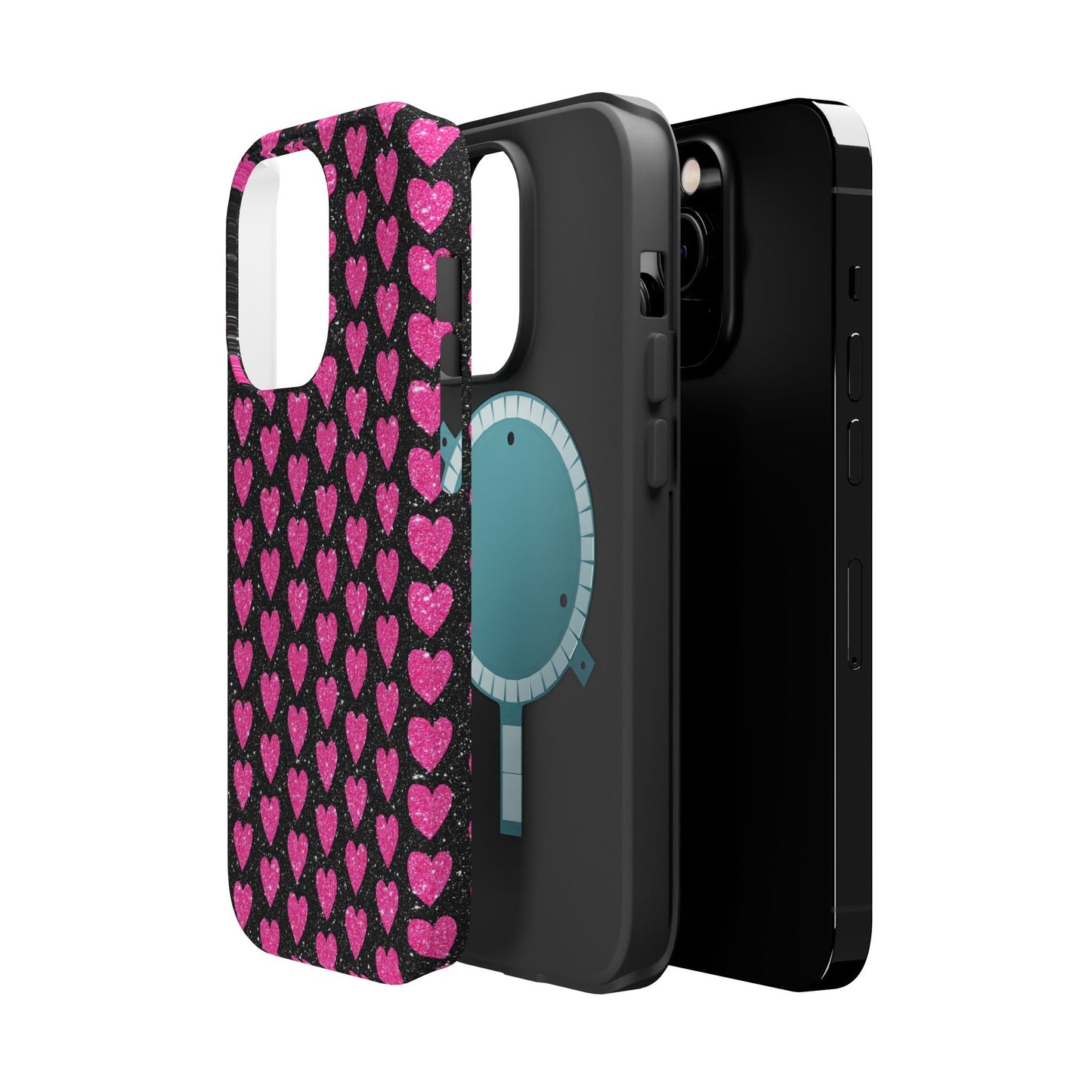 Glitter Pink Hearts MagSafe Case - BOGO Cases