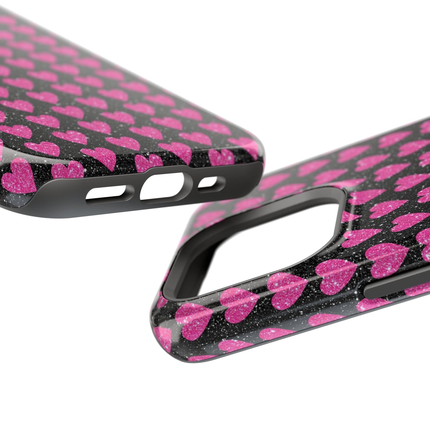 Glitter Pink Hearts MagSafe Case - BOGO Cases