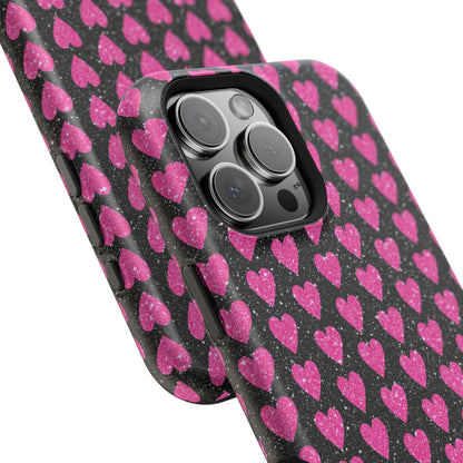 Glitter Pink Hearts MagSafe Case - BOGO Cases