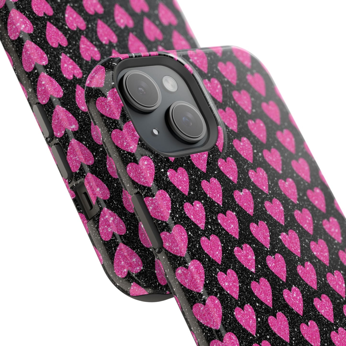 Glitter Pink Hearts MagSafe Case - BOGO Cases
