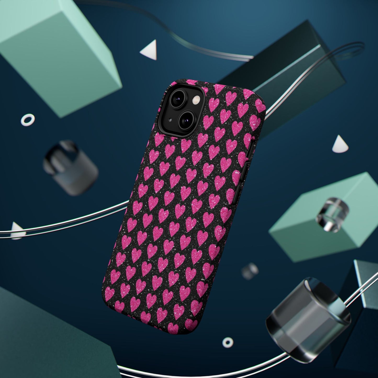 Glitter Pink Hearts MagSafe Case - BOGO Cases