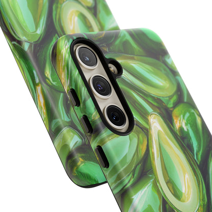 Glossy Avocado Samsung Galaxy Case – Sleek Green 3D Fruit Design, Durable and Stylish - BOGO Cases