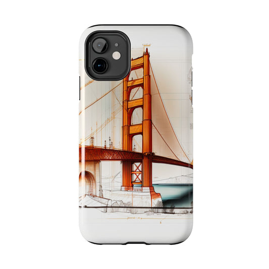 Golden Gate Bridge iPhone Case - Iconic Landmark in Artistic Design - BOGO Cases