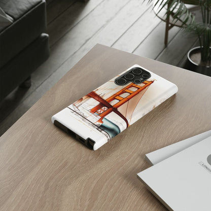 Golden Gate Bridge Samsung Galaxy Case - Architectural Sketch Design - BOGO Cases