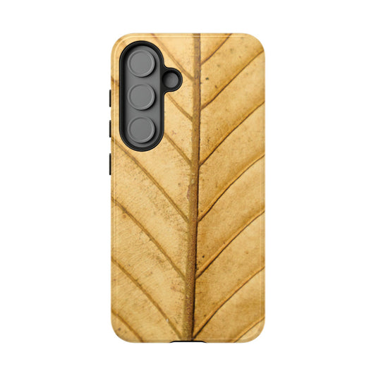 Golden Leaf Texture Samsung Galaxy Case – Minimal Nature - BOGO Cases