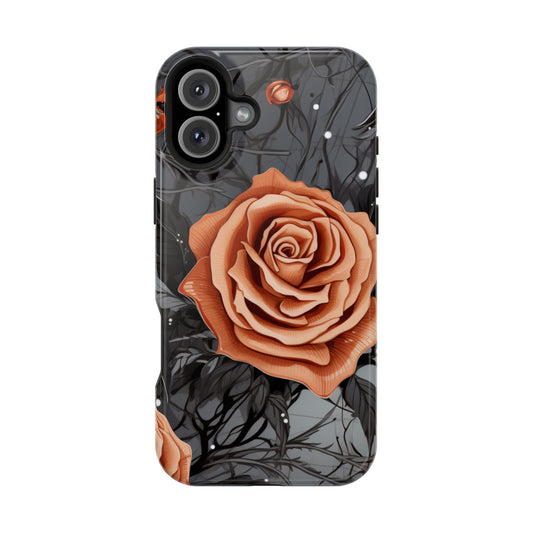 Gothic Orange Rose MagSafe iPhone Case - BOGO Cases