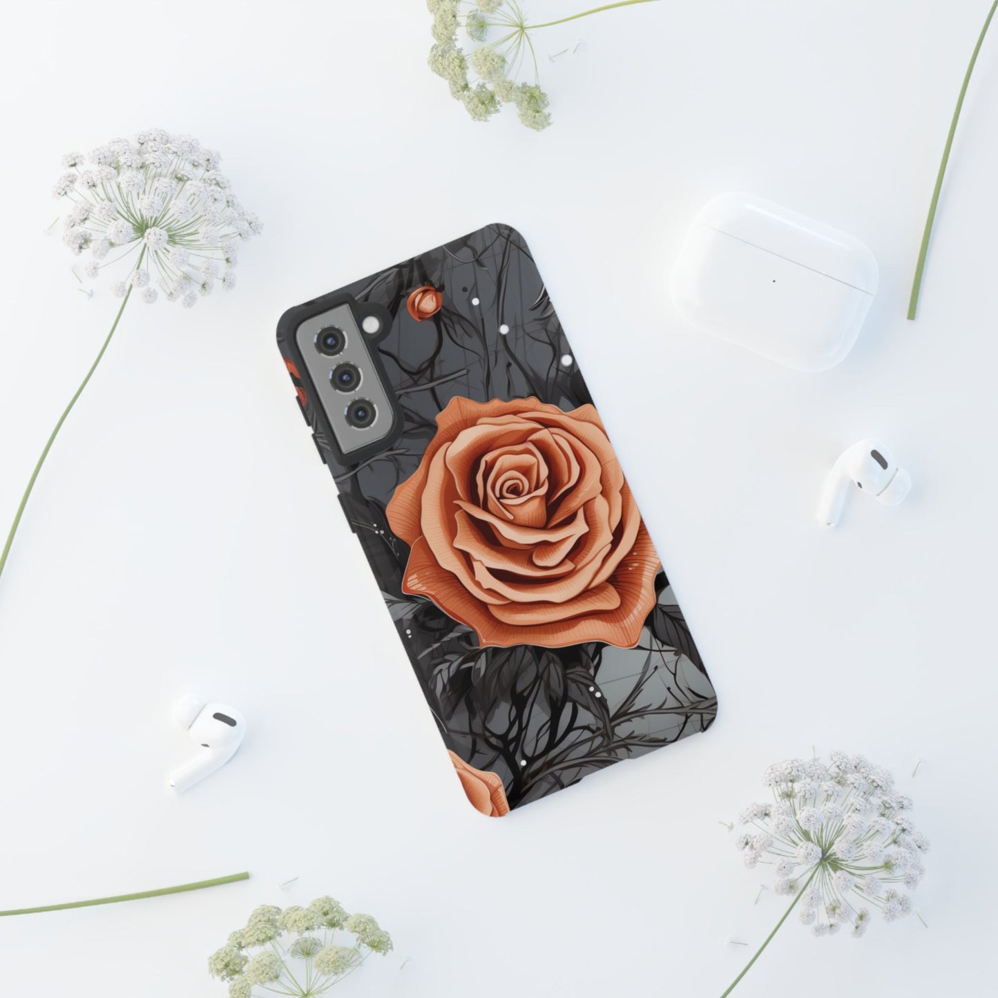 Gothic Orange Rose Samsung Galaxy Case - BOGO Cases