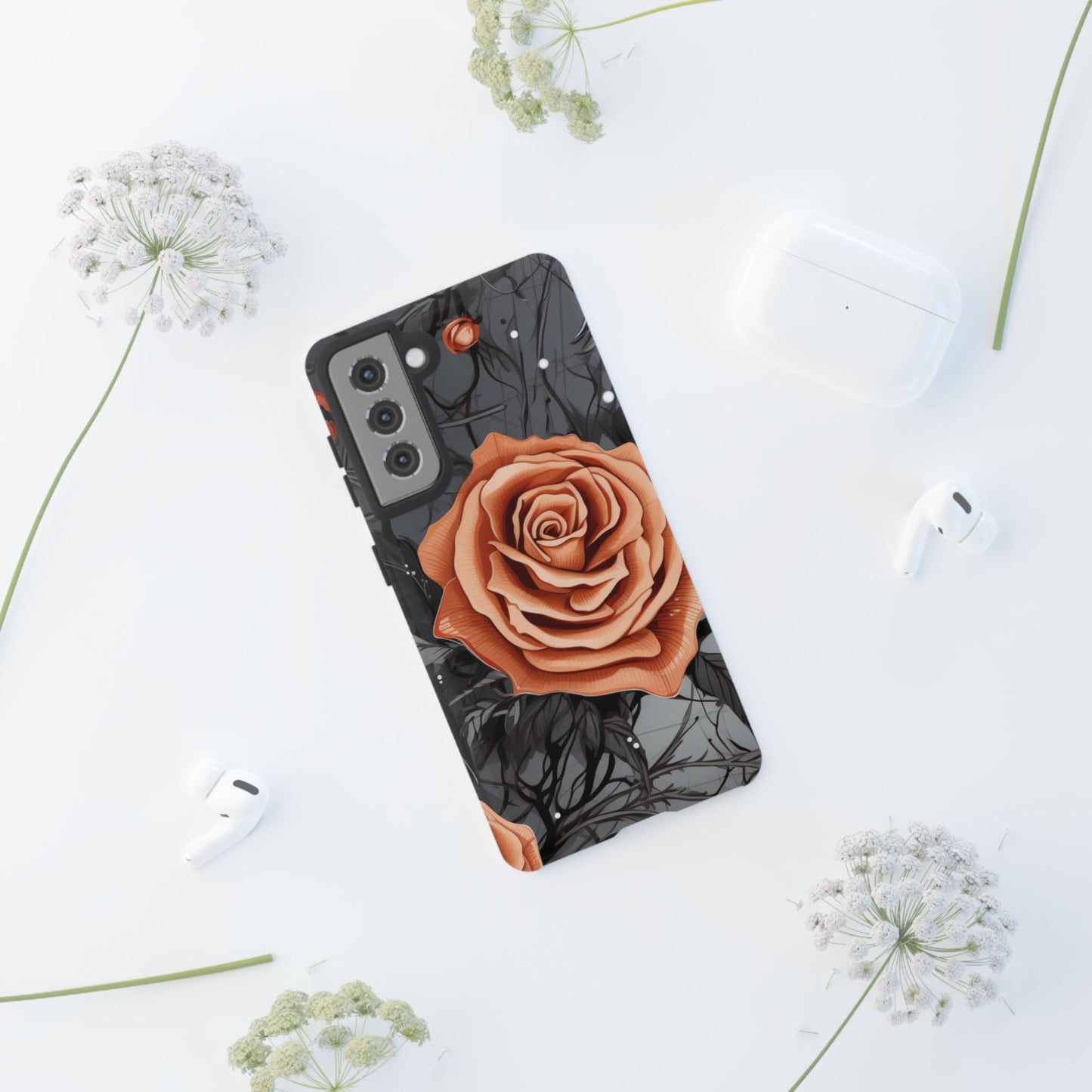 Gothic Orange Rose Samsung Galaxy Case - BOGO Cases
