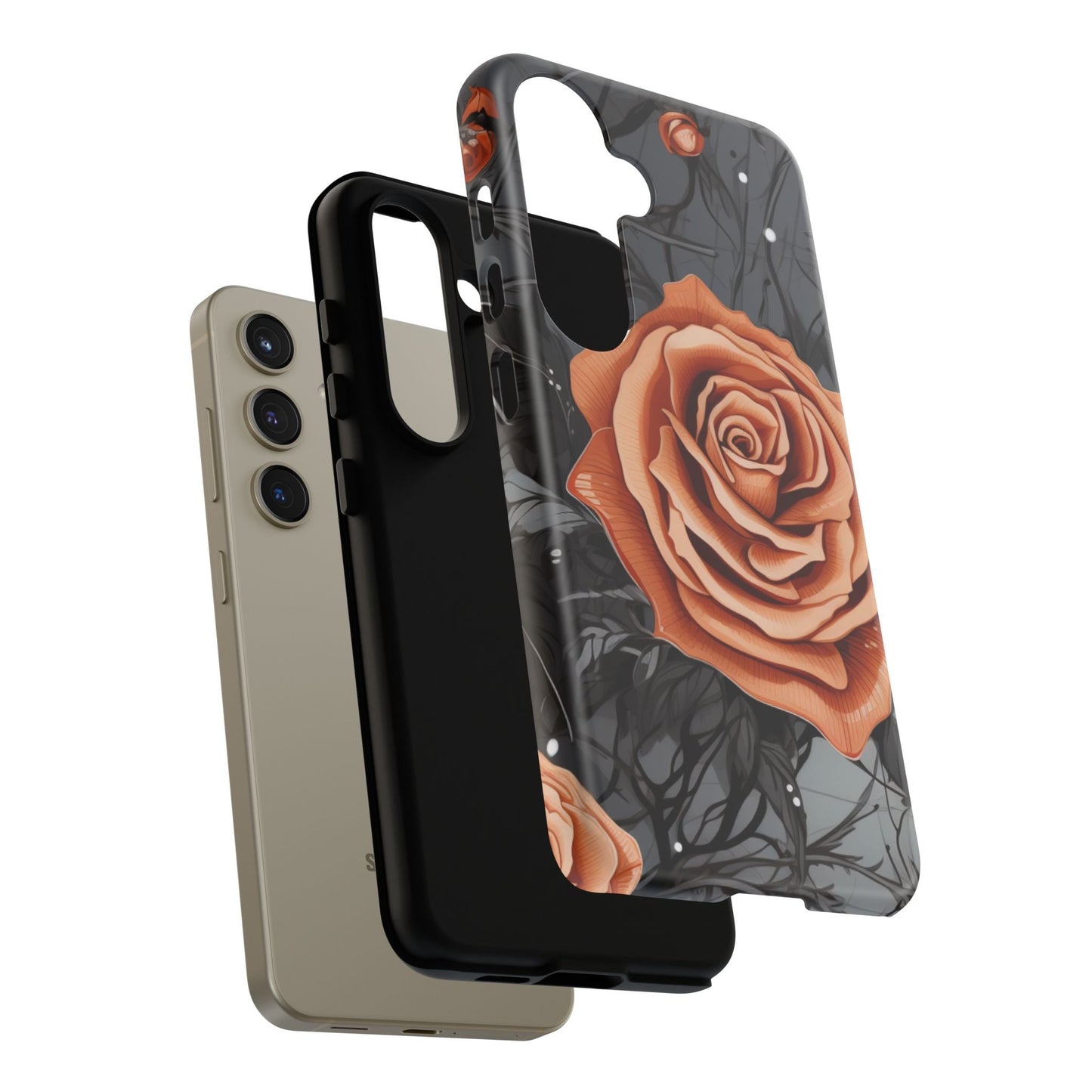 Gothic Orange Rose Samsung Galaxy Case - BOGO Cases