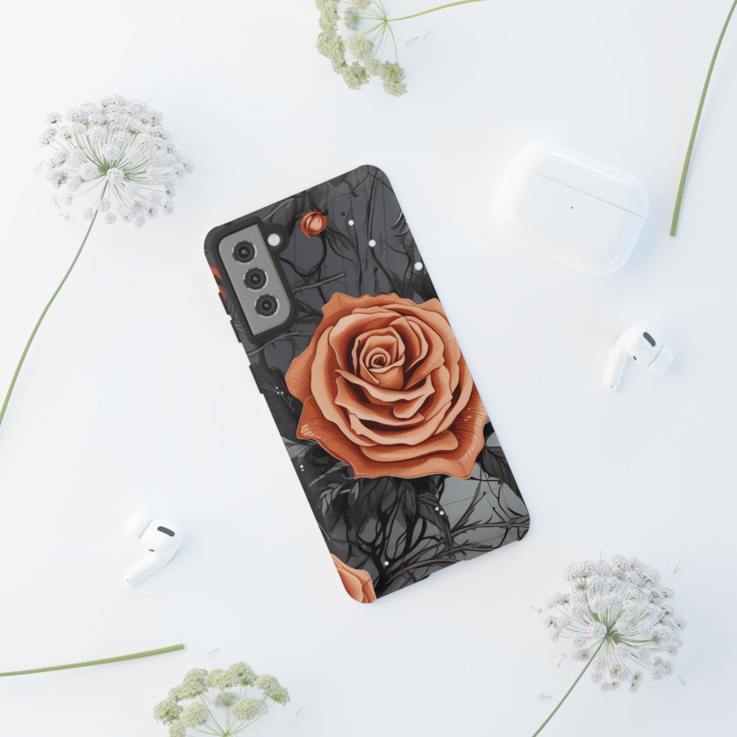 Gothic Orange Rose Samsung Galaxy Case - BOGO Cases