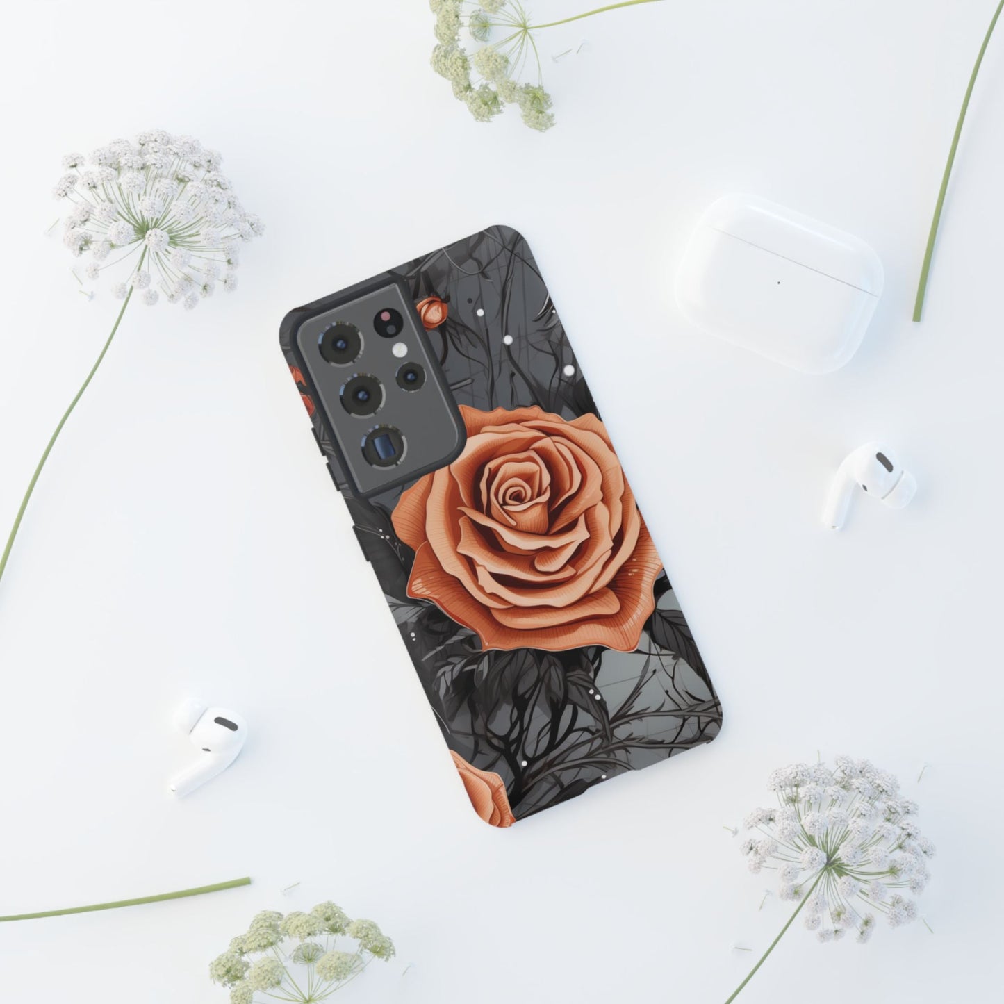 Gothic Orange Rose Samsung Galaxy Case - BOGO Cases