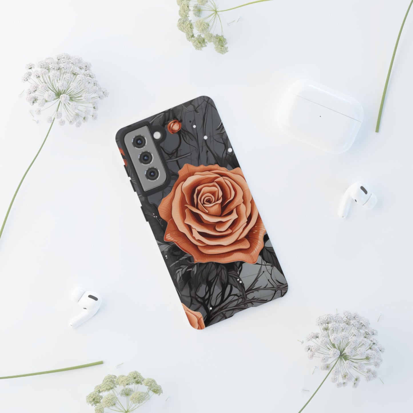 Gothic Orange Rose Samsung Galaxy Case - BOGO Cases