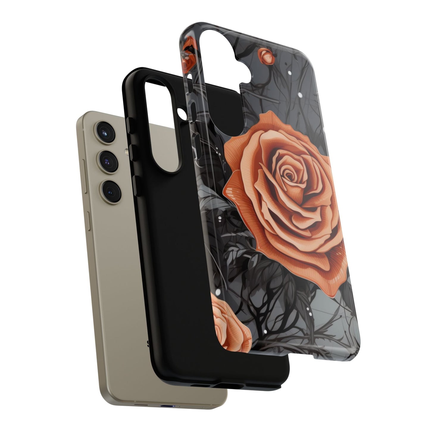Gothic Orange Rose Samsung Galaxy Case - BOGO Cases