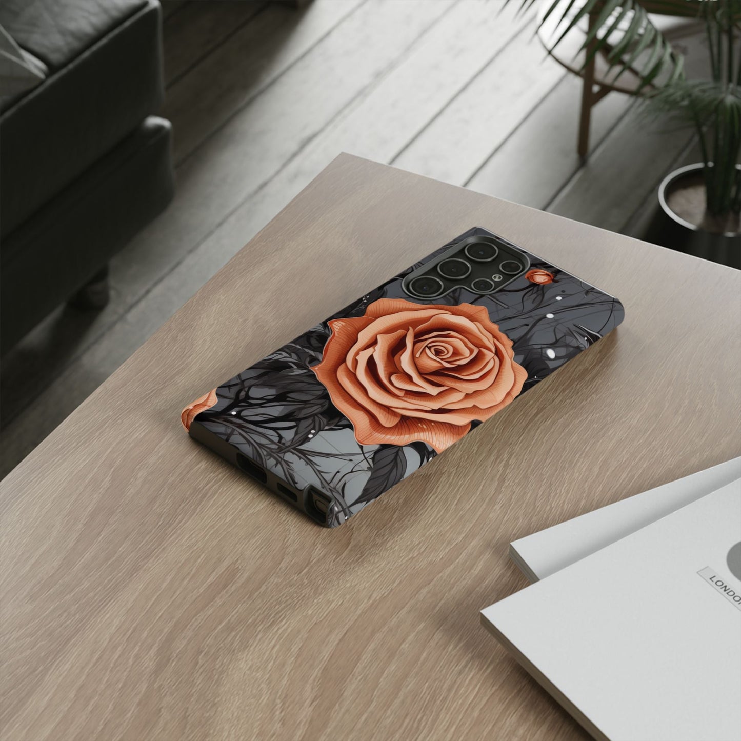 Gothic Orange Rose Samsung Galaxy Case - BOGO Cases
