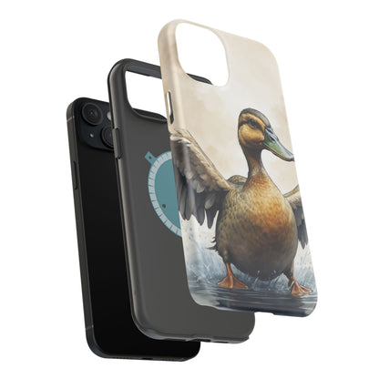 Graceful Duck in Watercolor Scene - MagSafe iPhone Case - BOGO Cases