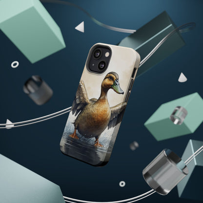 Graceful Duck in Watercolor Scene - MagSafe iPhone Case - BOGO Cases