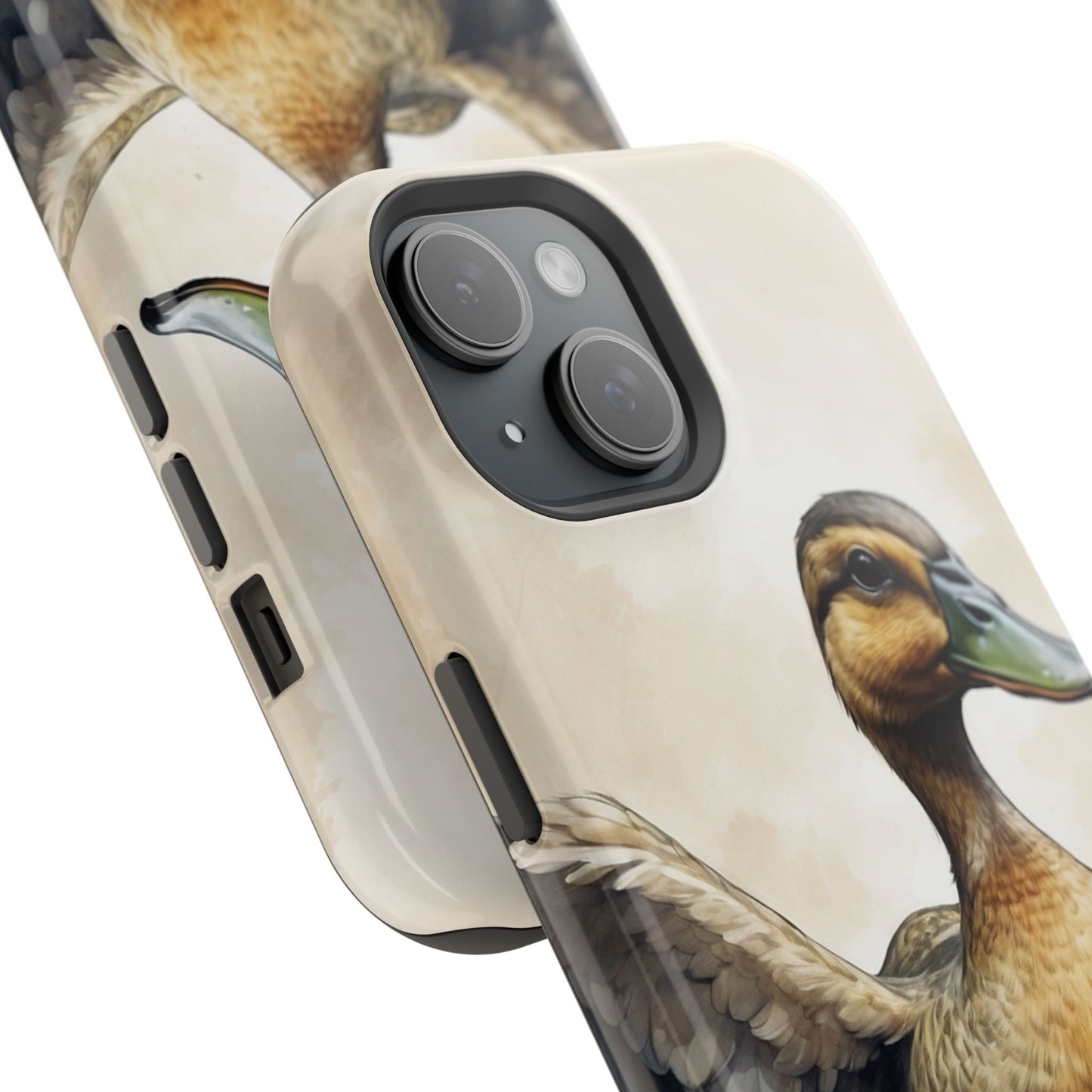 Graceful Duck in Watercolor Scene - MagSafe iPhone Case - BOGO Cases