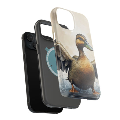 Graceful Duck in Watercolor Scene - MagSafe iPhone Case - BOGO Cases