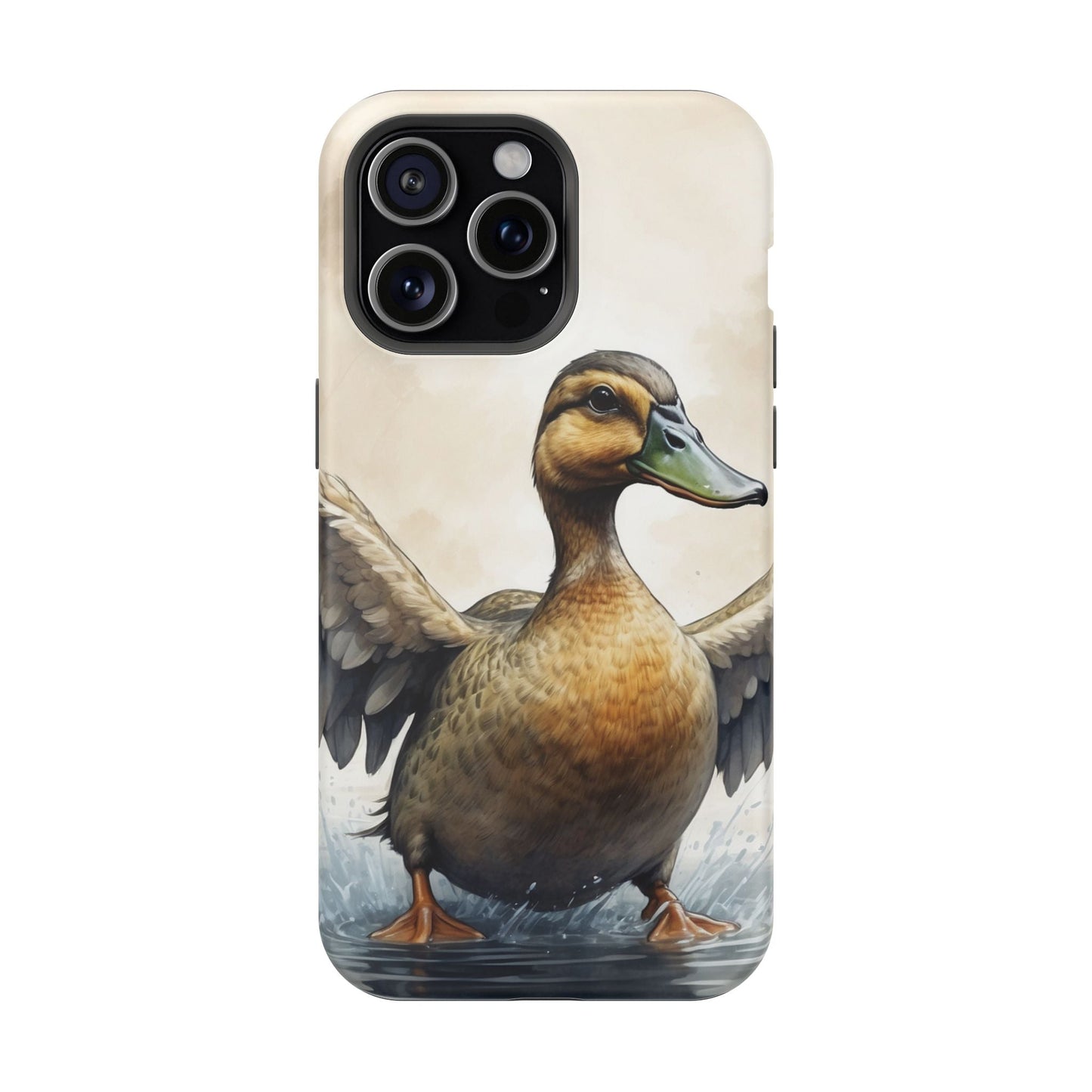 Graceful Duck in Watercolor Scene - MagSafe iPhone Case - BOGO Cases