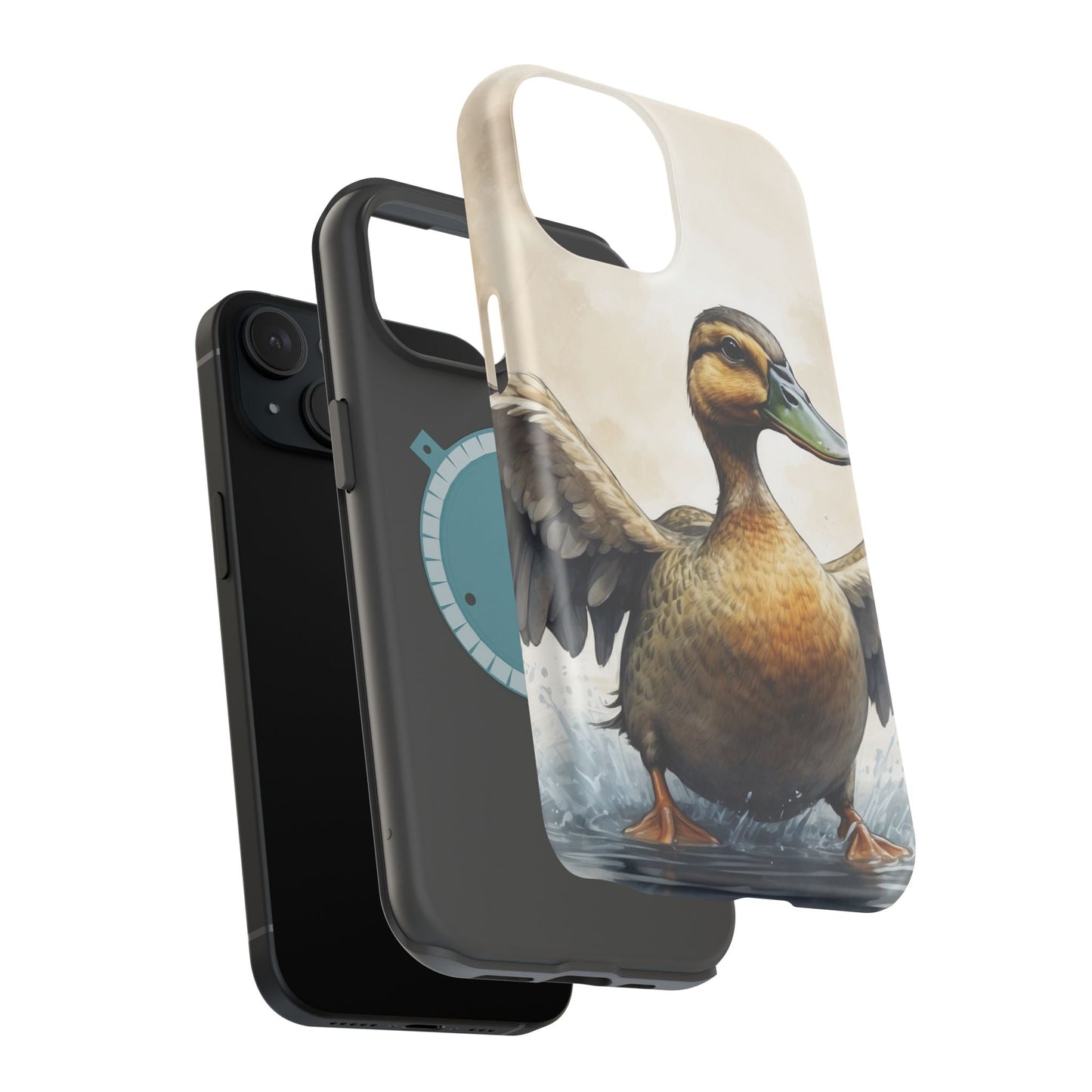 Graceful Duck in Watercolor Scene - MagSafe iPhone Case - BOGO Cases