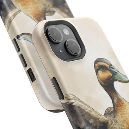 Graceful Duck in Watercolor Scene - MagSafe iPhone Case - BOGO Cases