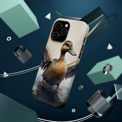 Graceful Duck in Watercolor Scene - MagSafe iPhone Case - BOGO Cases