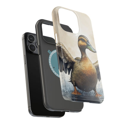 Graceful Duck in Watercolor Scene - MagSafe iPhone Case - BOGO Cases