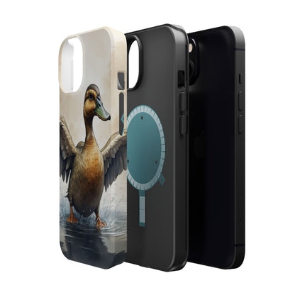 Graceful Duck in Watercolor Scene - MagSafe iPhone Case - BOGO Cases