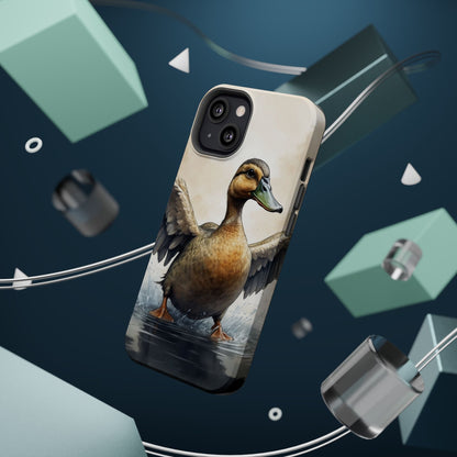 Graceful Duck in Watercolor Scene - MagSafe iPhone Case - BOGO Cases