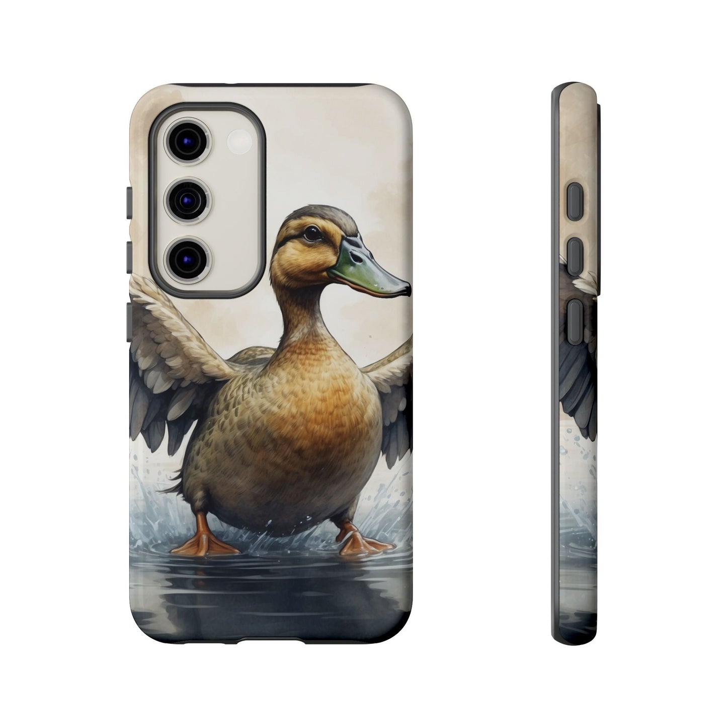 Graceful Duck in Watercolor Scene - Samsung Galaxy Case - BOGO Cases