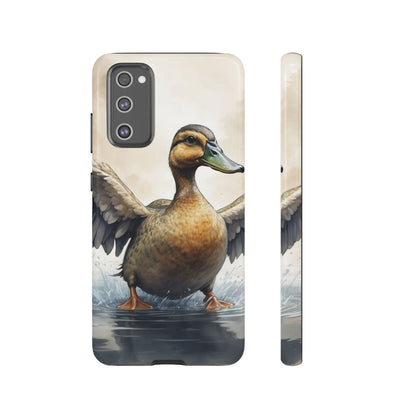 Graceful Duck in Watercolor Scene - Samsung Galaxy Case - BOGO Cases